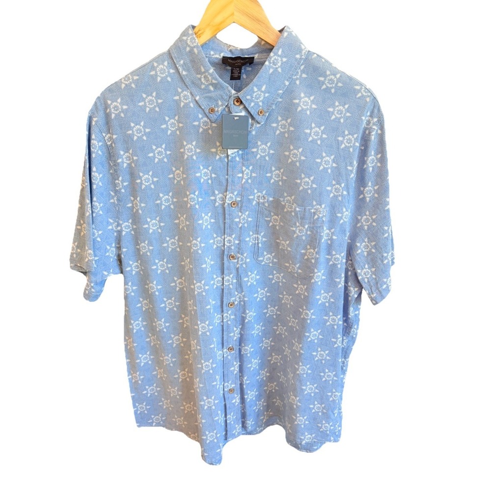 Magaschoni Man Button Down Shirt Men's Size Large NWT